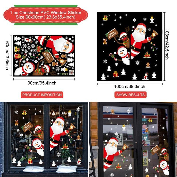 Lisslune | Festive Holiday Party Sticker Set: Christmas & New Year Wall and Window Decoration