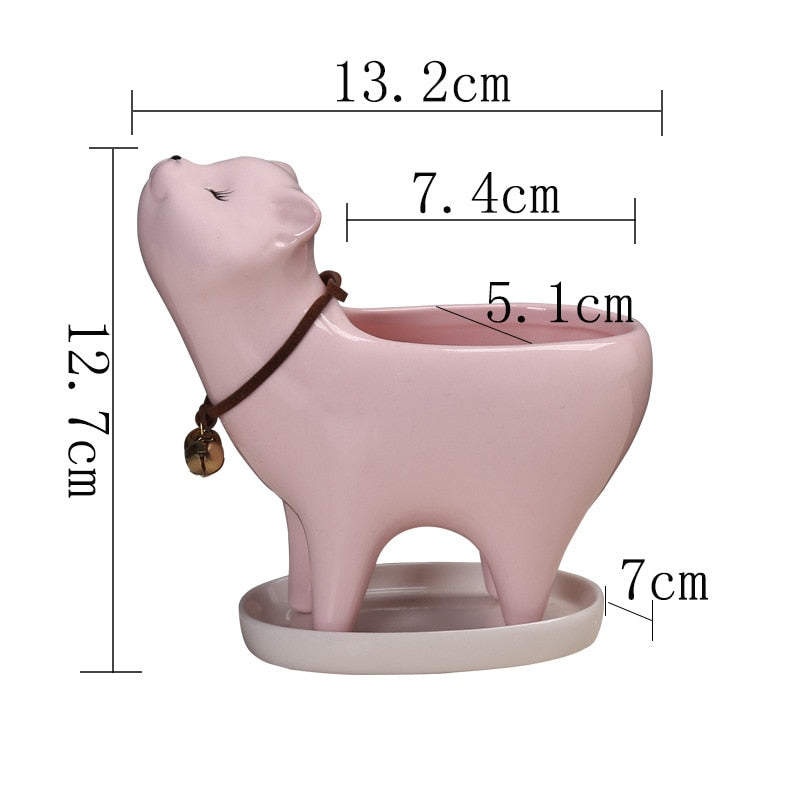 Lisslune | Rising Cat Ceramic Flower Pot
