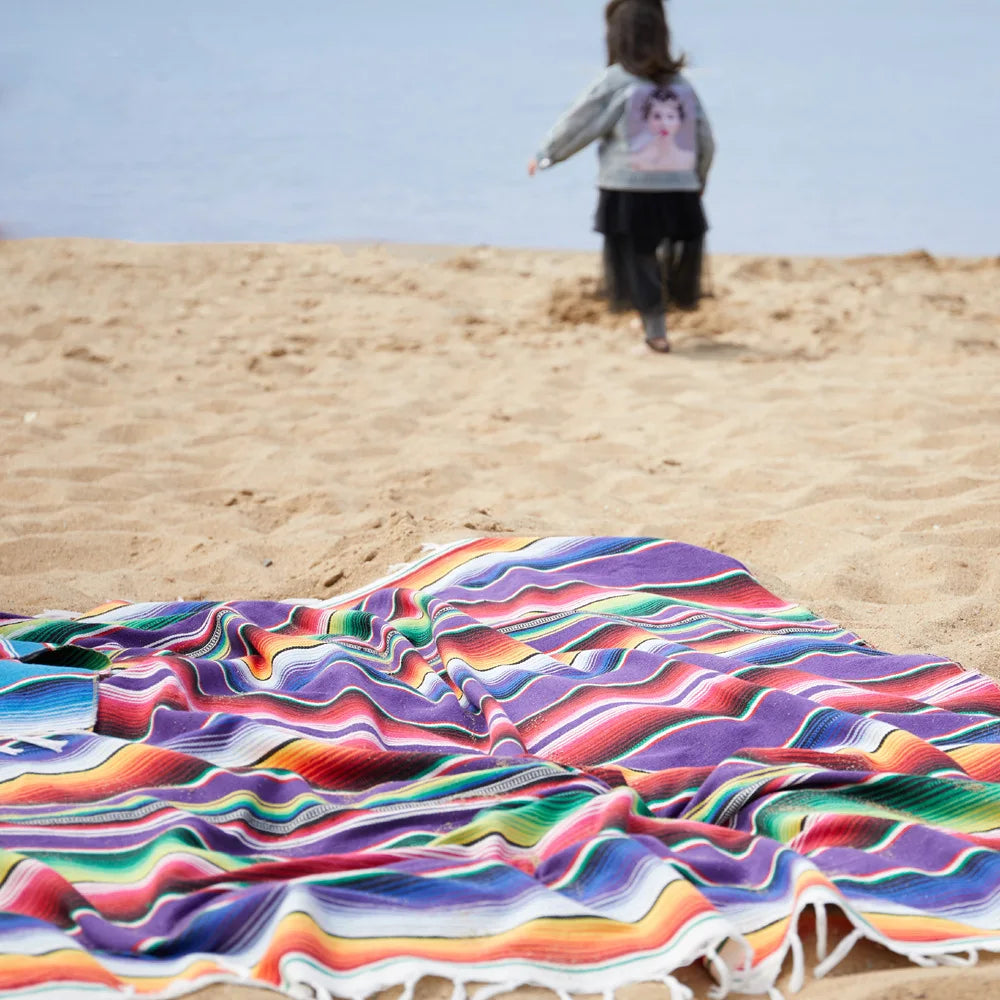 Lisslune | Boho Vibrant Mexican Serape Blanket