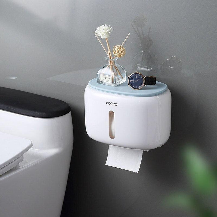 Lisslune | Bathroom organizer with phone holder and quick-change toilet paper function