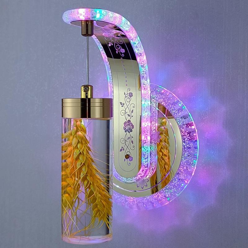 Lisslune | Elegant Crystal Flower Dimming Wall Lamp