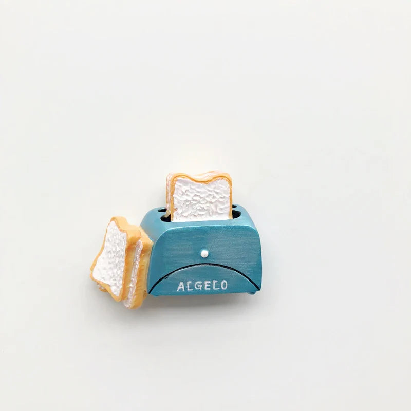Rynx | Bionic Food Refrigerator Magnet 3D Creative Cartoon Home Decoration Magnetic Cute Refrigerator Magnet Magnetic Sticker Power Message