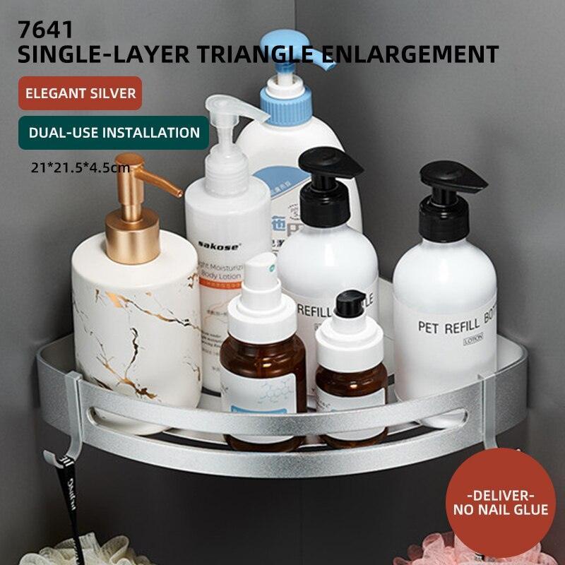 Lisslune | Stylish Wall-Mounted Bathroom Organizer in Premium Space Aluminum: A Luxury Storage Solution