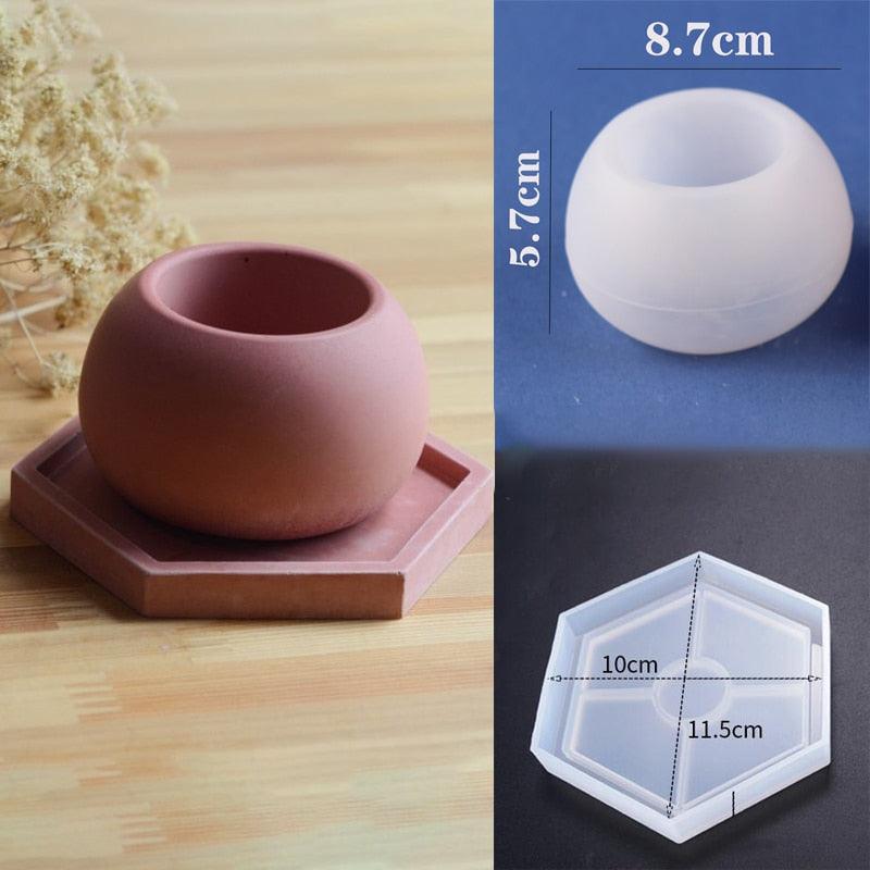 Lisslune | Round Silicone Molds for Creative Candle Holders and Stylish Plant Pots: Elevate Your Home Decor Projects