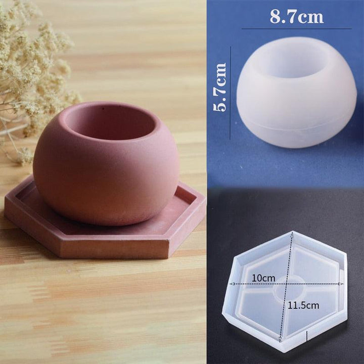 Lisslune | Round Silicone Molds for Creative Candle Holders and Stylish Plant Pots: Elevate Your Home Decor Projects