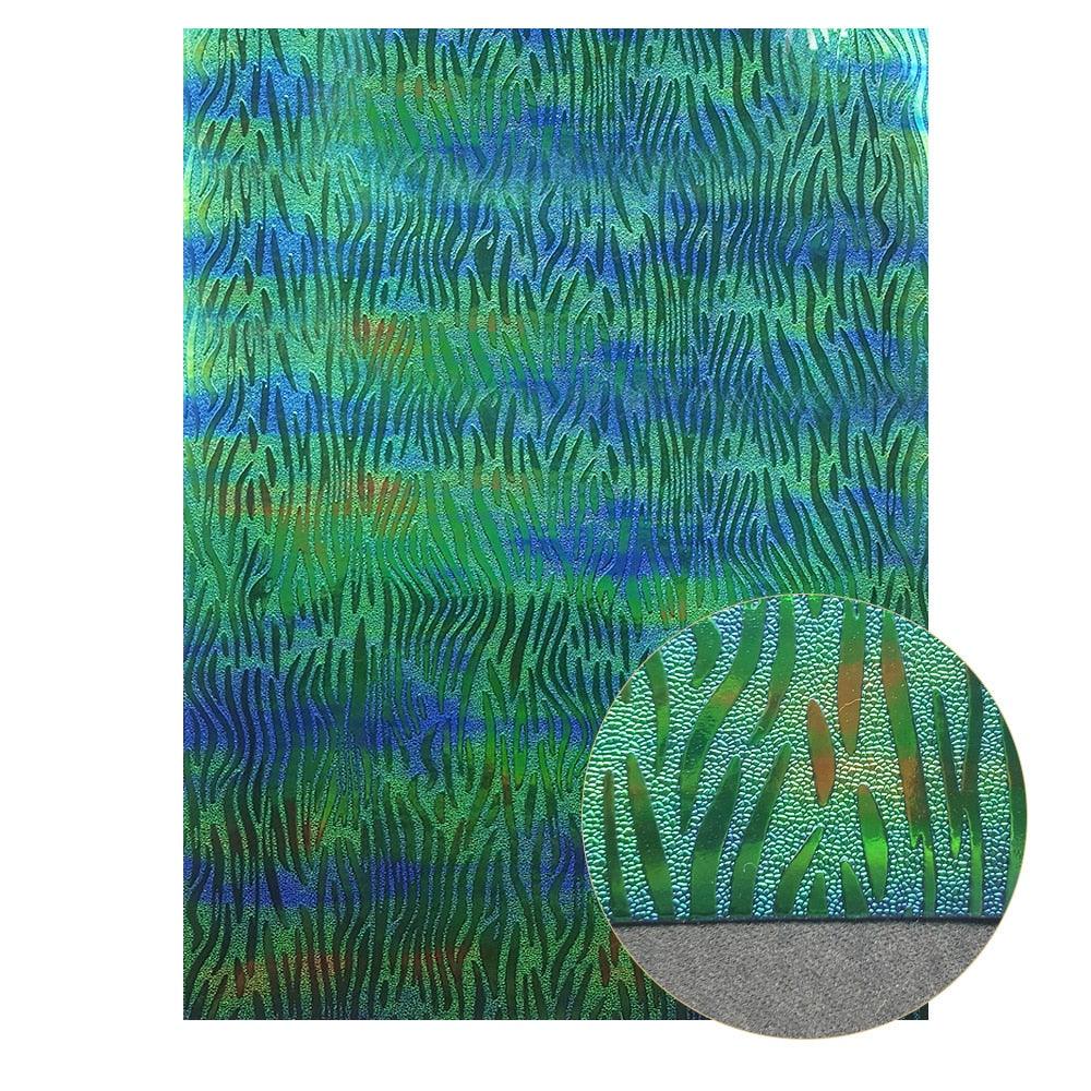 Lisslune | Lustrous Green Glitter Snake Skin Synthetic Leather Bow Craft Kit