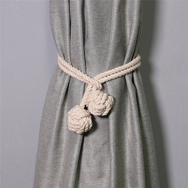 Rynx | Marame Curtain tape curtain tied ball pendant mini tapestry decoration handwoven cotton strap curtain accessory