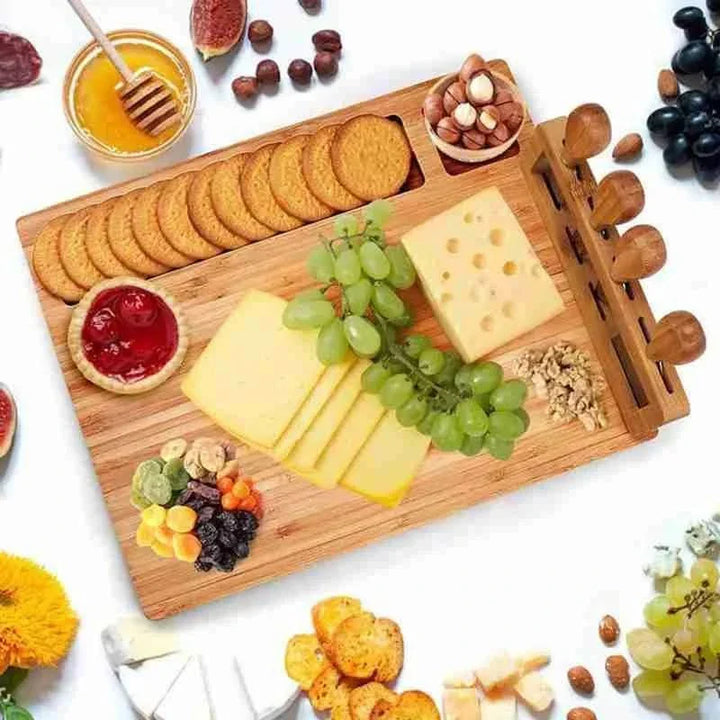 Lisslune | CheeseLux – Premium Bamboo Cheese Board Set