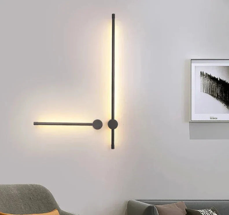 Lisslune | NordicRod – Minimalist Wall Lamp with Plug for Chic Interiors