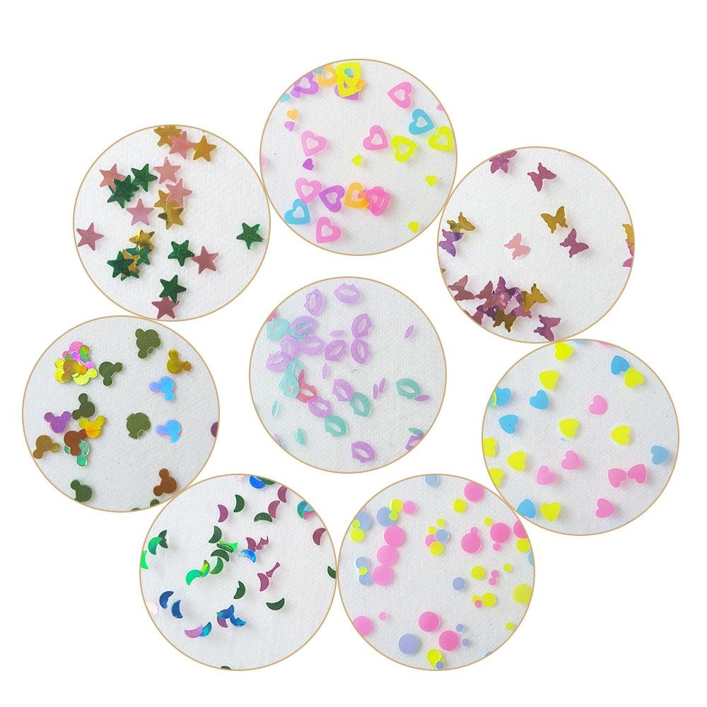 Lisslune | Shiny star and heart PVC craft sheets for artistic creations