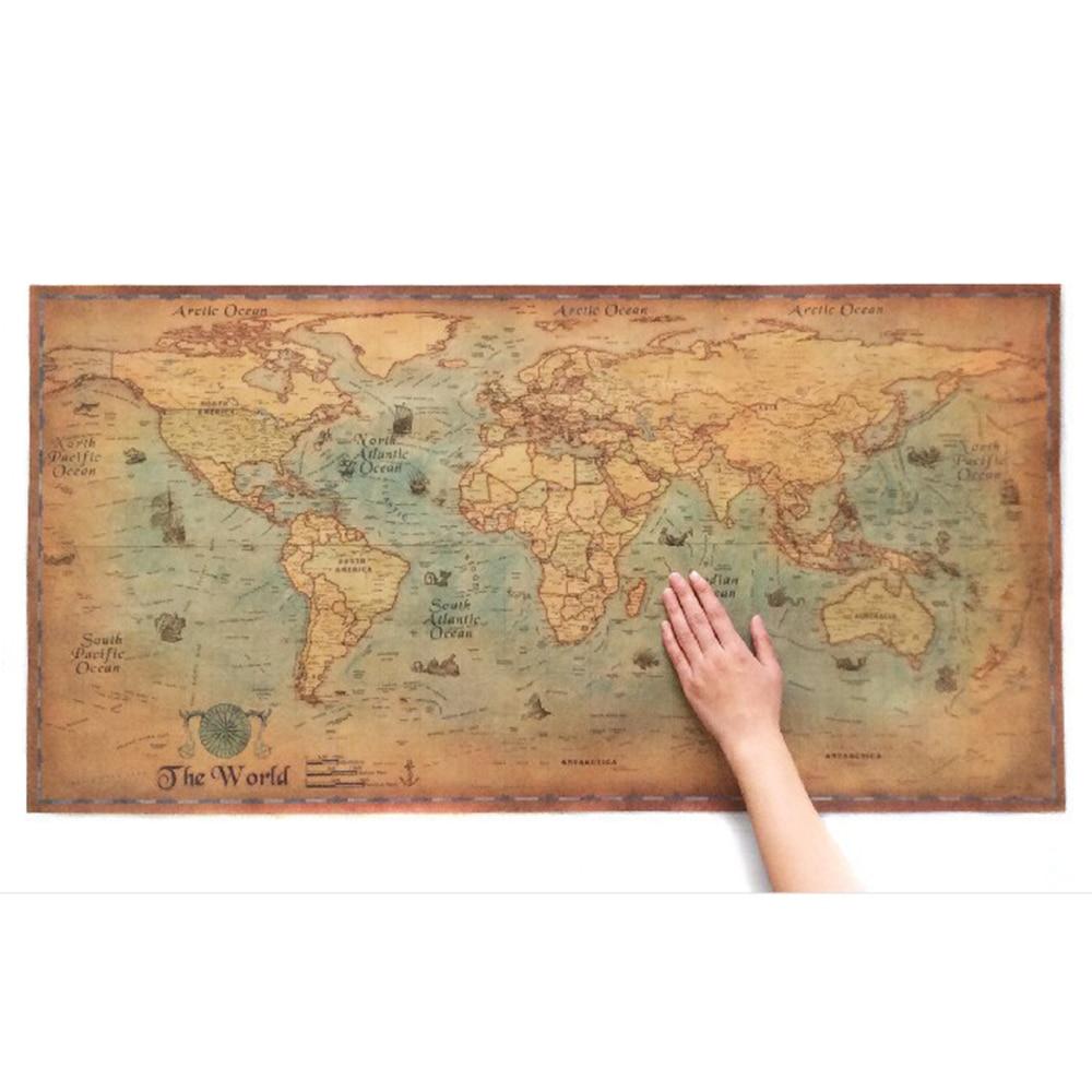 Lisslune | Vintage World Map Canvas