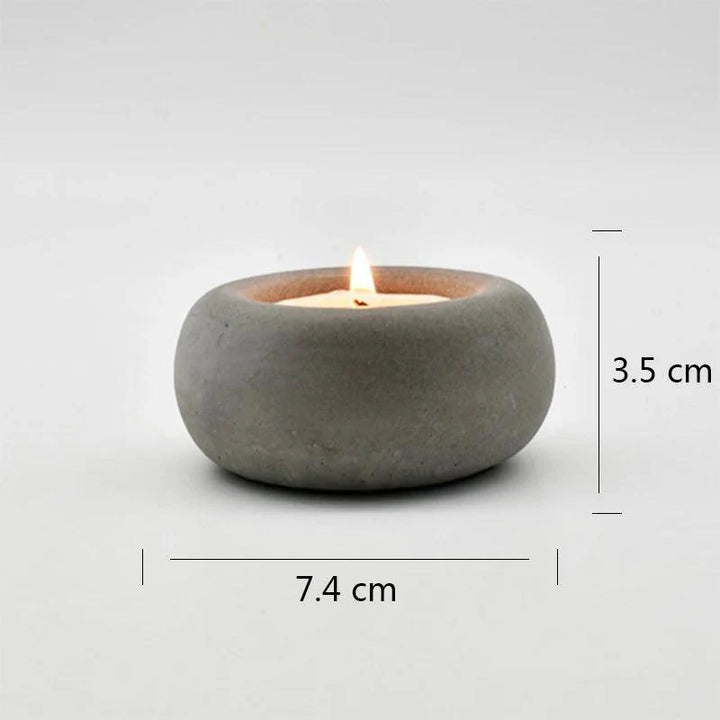 Lisslune | Customizable silicone mold for artistic cement candle holders
