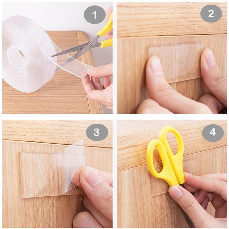 Lisslune | Revolutionary Nano Gel Double-Sided Tape for Effortless Home Organization!