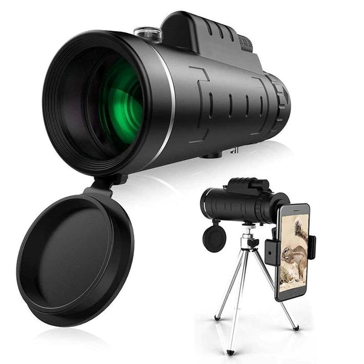 Lisslune | Starscope HD Monocular – High-Powered Waterproof Telescope with Smartphone Holder & Tripod