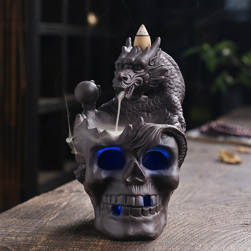 Lisslune | Dragon Skull LED Incense Burner