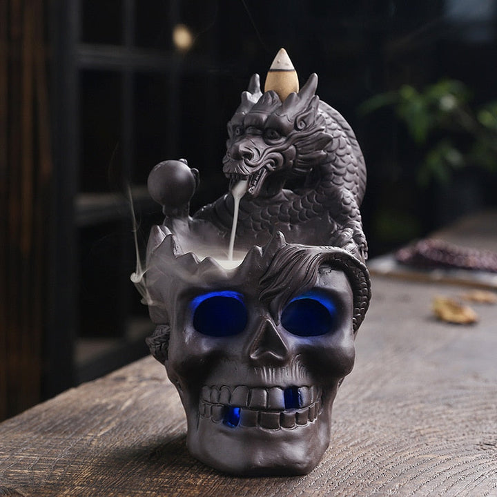 Lisslune | Dragon Skull LED Incense Burner