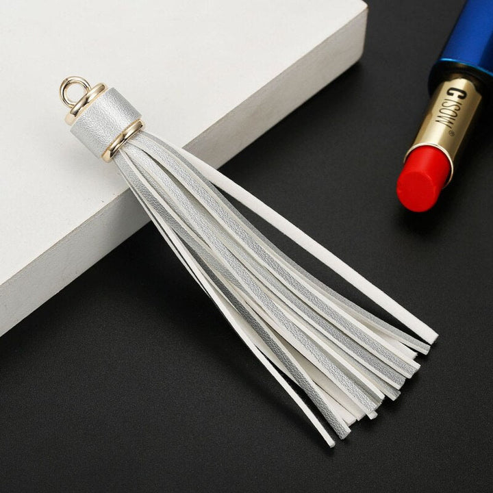 Lisslune | Vibrant 5-piece Synthetic Leather Tassel Fringe Set for Creative Jewelry and Craft Projects