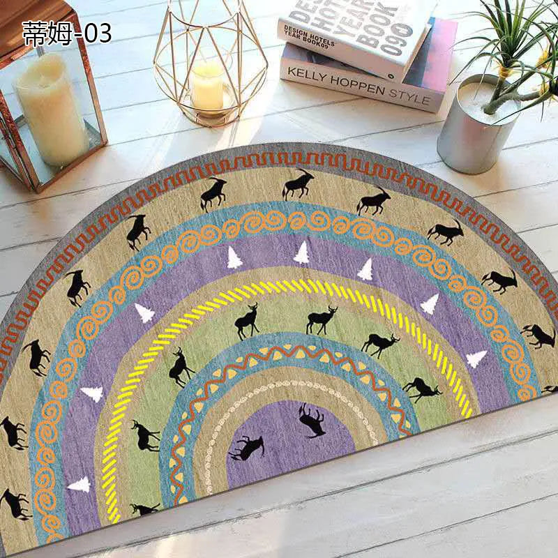 Lisslune | Bohemian non-slip semicircular doormat