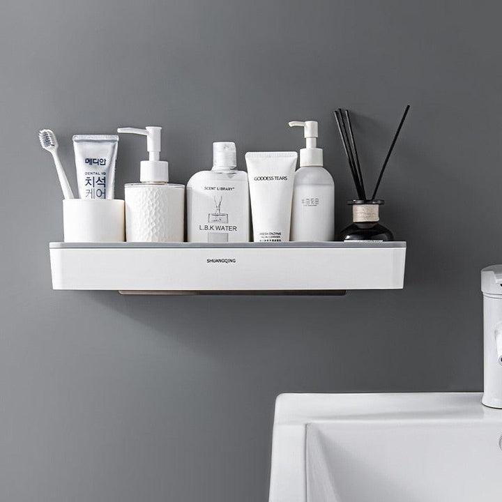 Lisslune | Bathroom wall organizer with towel holder and hanging rail