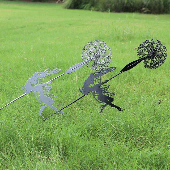Lisslune | Fairies and Dandelions Dancing Together Sculpture for Outdoor Garden