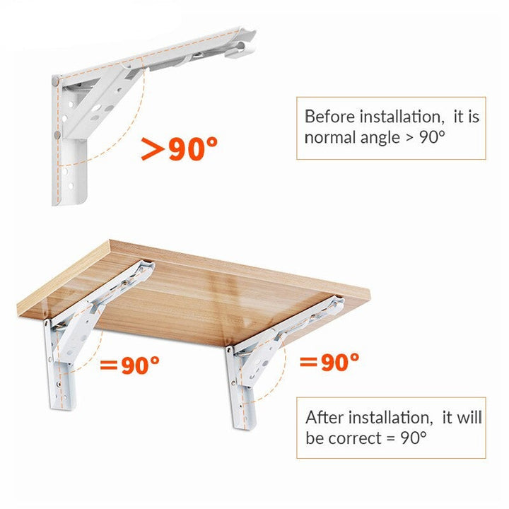 Lisslune | Wall-Mounted Foldable Shelf Organizer Bracket