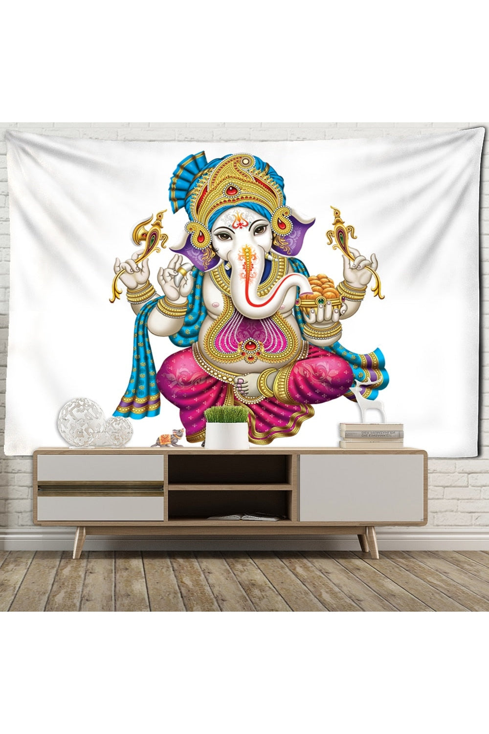 Lisslune | Ganesha Mandala Wall Tapestry