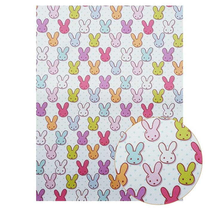 Lisslune | Chic Synthetic Leather Leaves with Luxurious Cartoon Bow Prints for Stylish DIY Creations