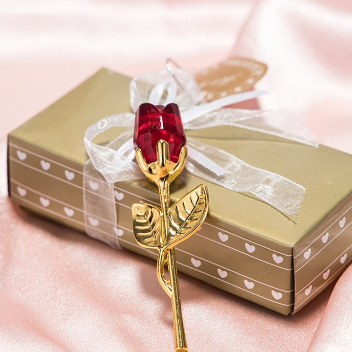 Lisslune | Luxury Crystal Rose in Gift Box – Valentine's Gift for Her
