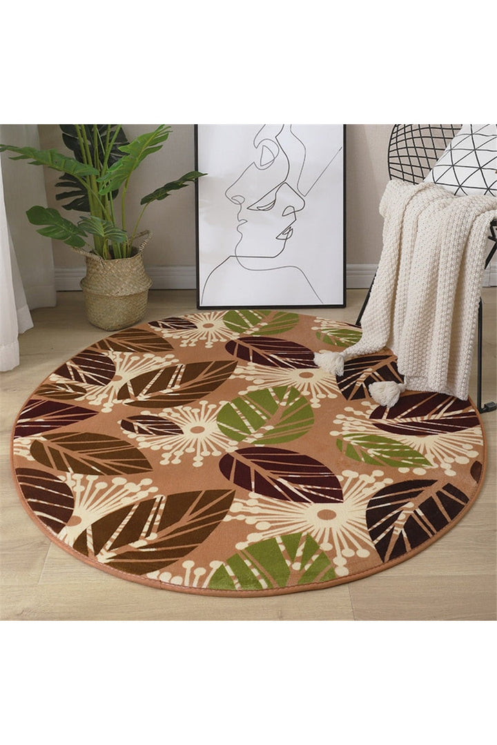 Lisslune | round rug with coral pattern