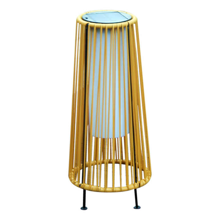 Lisslune | Solar LED Rattan Lantern – Large Outdoor Lighting in Oval Design for Garden and Terrace