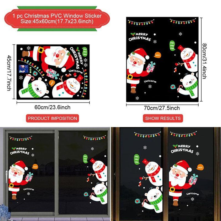 Lisslune | Festive Holiday Party Sticker Set: Christmas & New Year Wall and Window Decoration
