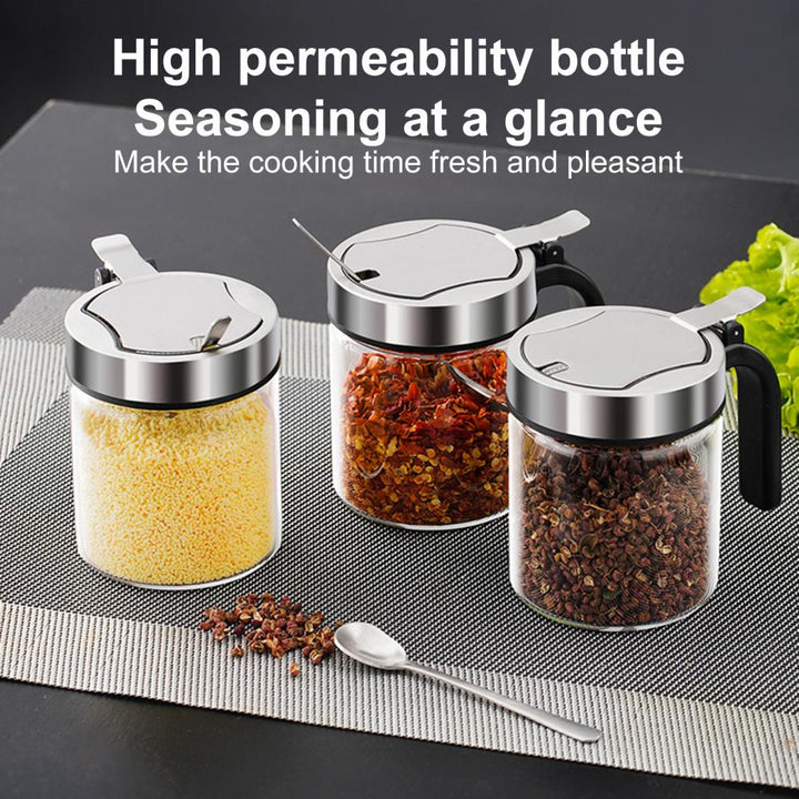 Lisslune | Moisture Proof Elegant Glass Seasoning Storage Jar