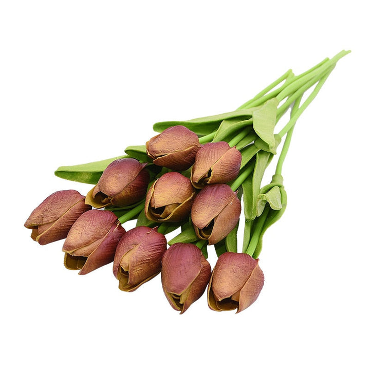 Lisslune | Artificial Flower Bouquet with Tulips, Decoration (10 Pieces)