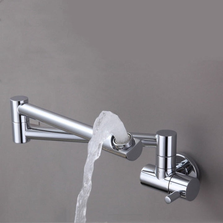 Lisslune | Wall-Mounted Folding Chrome Pot Filler Faucet