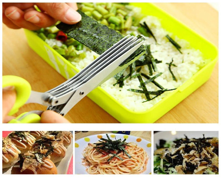 Lisslune | 5-Ring-Multi-Function-Kitchen-Herb-Cutter