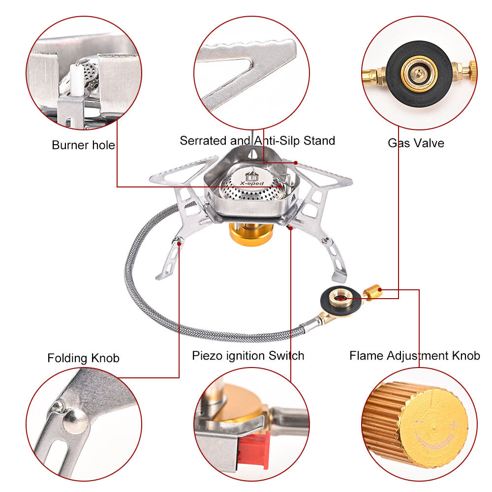 Lisslune | Windproof Outdoor Camping Gas Stove