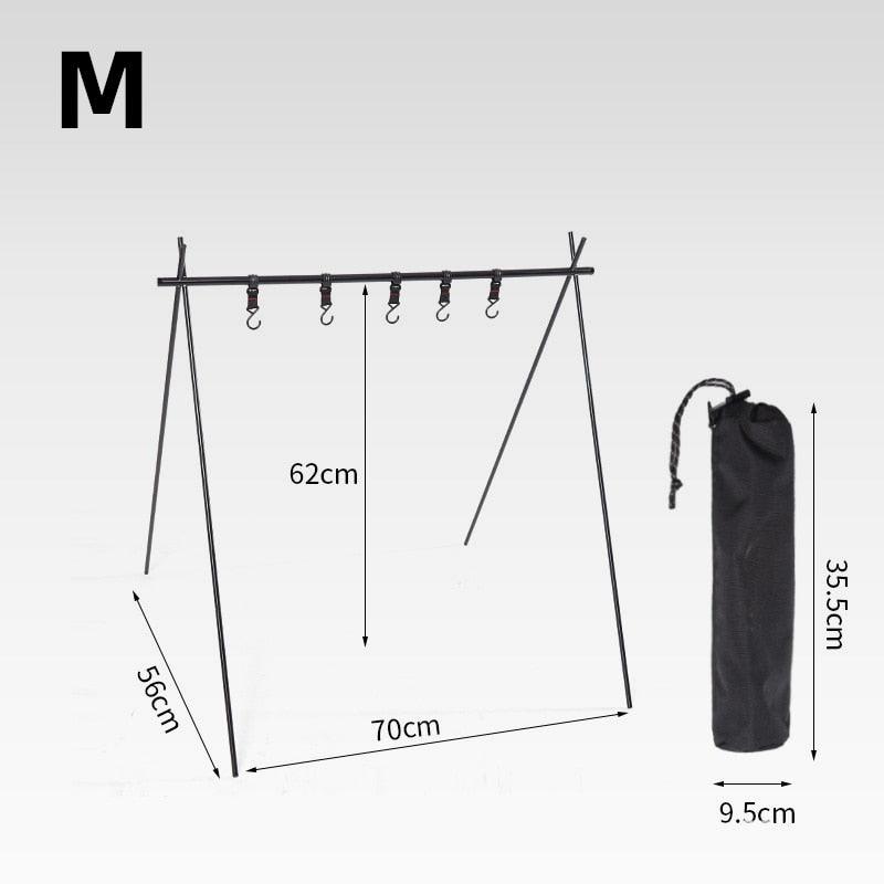 Lisslune | Portable aluminum camping shelf with foldable hanging shelf for outdoor activities