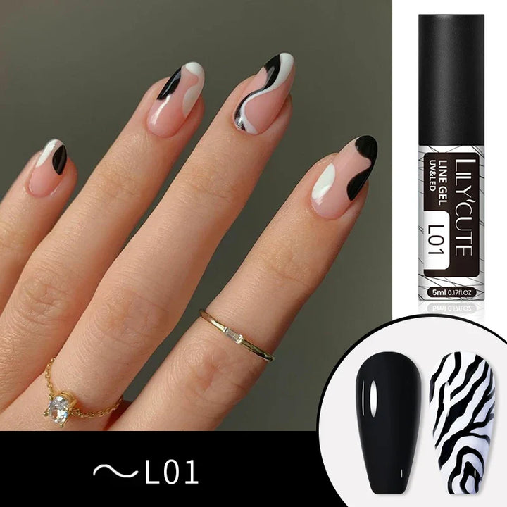 Rynx |5ML Aurora Ocean Blue Liner Gel Polish Nail Art Sparkling Painting Cat Magnetic Gel Semi Permanent UV Gel French Nails