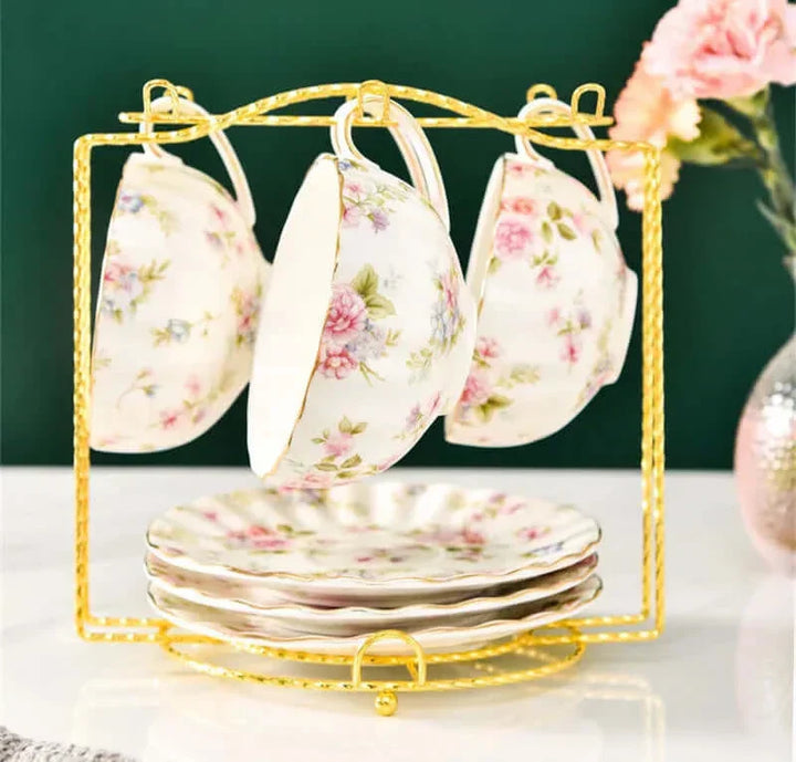 Lisslune | Elegant Bone China Porcelain Coffee Cup - Luxurious and Unique Design