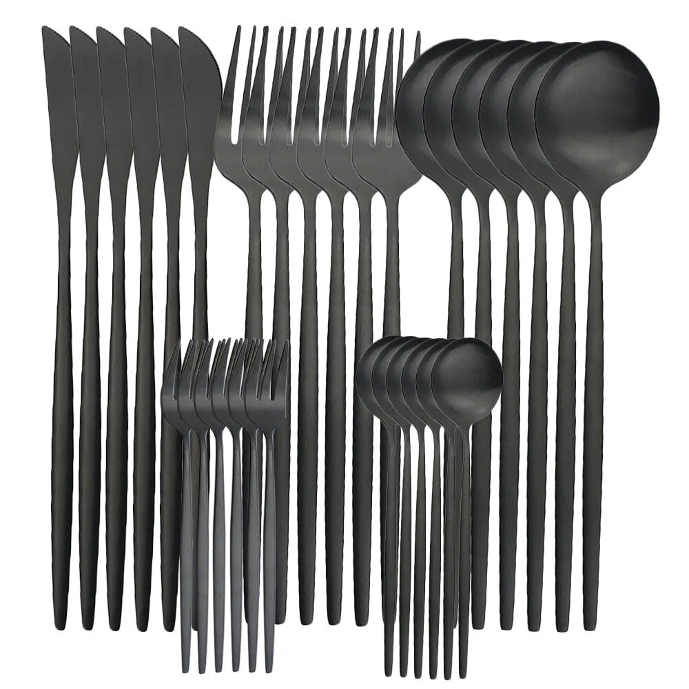 Lisslune | High-Quality Stainless Steel Cutlery Set for 6 People - Elegant Cutlery Collection