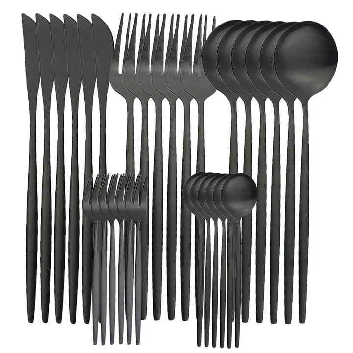 Lisslune | High-Quality Stainless Steel Cutlery Set for 6 People - Elegant Cutlery Collection