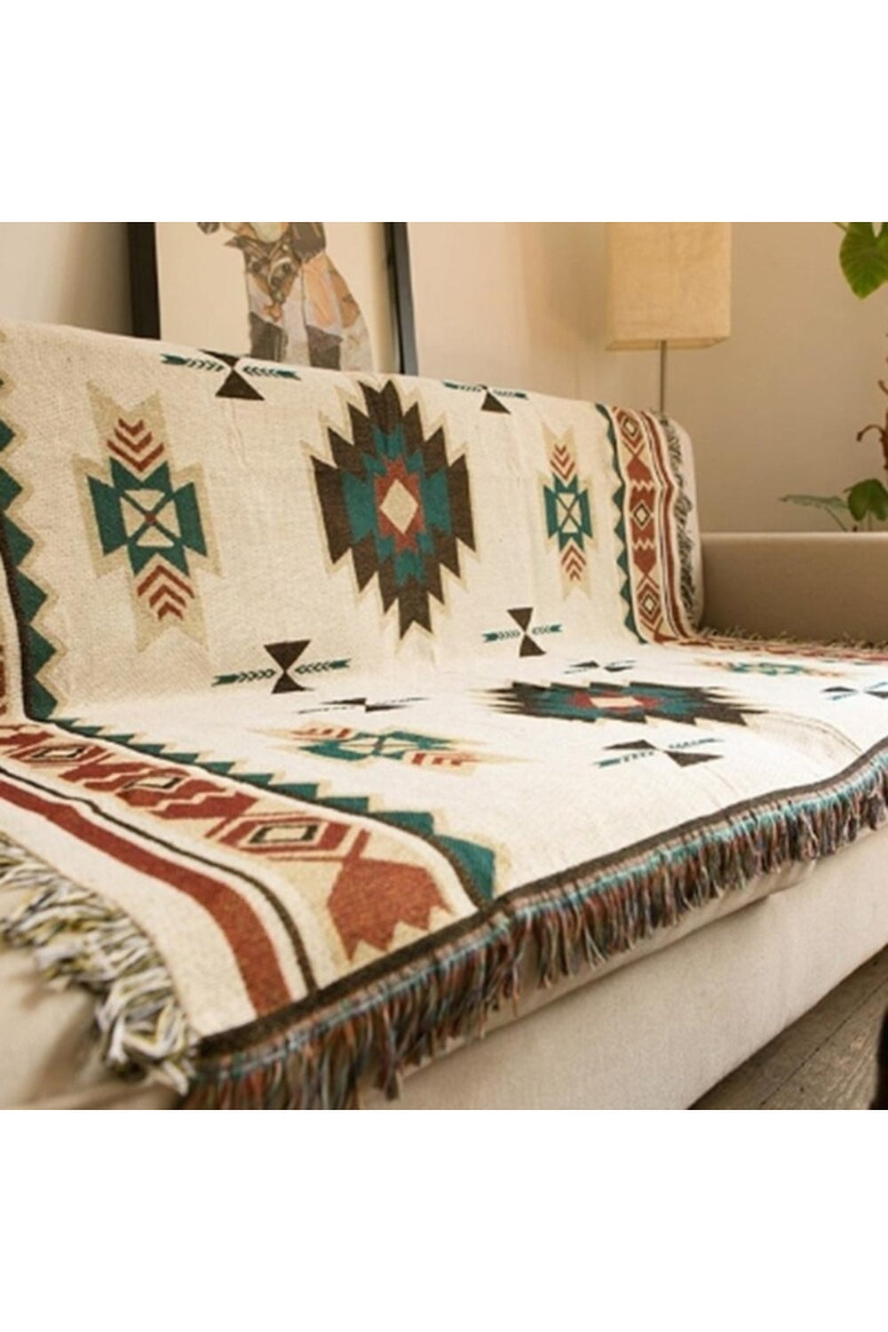 Lisslune | geometric sofa blanket