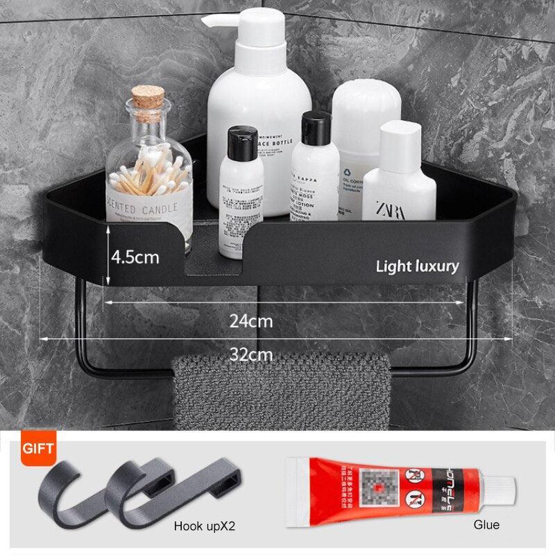 Lisslune | Stylish Rustproof Aluminum Bathroom Caddy with Overlaid Water Drain