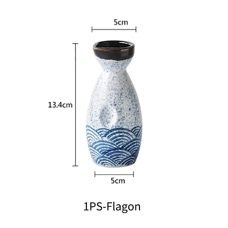 Lisslune | Sake wine in Japanese style, warm Chinese wine set, home ceramic sake wine set for ladies