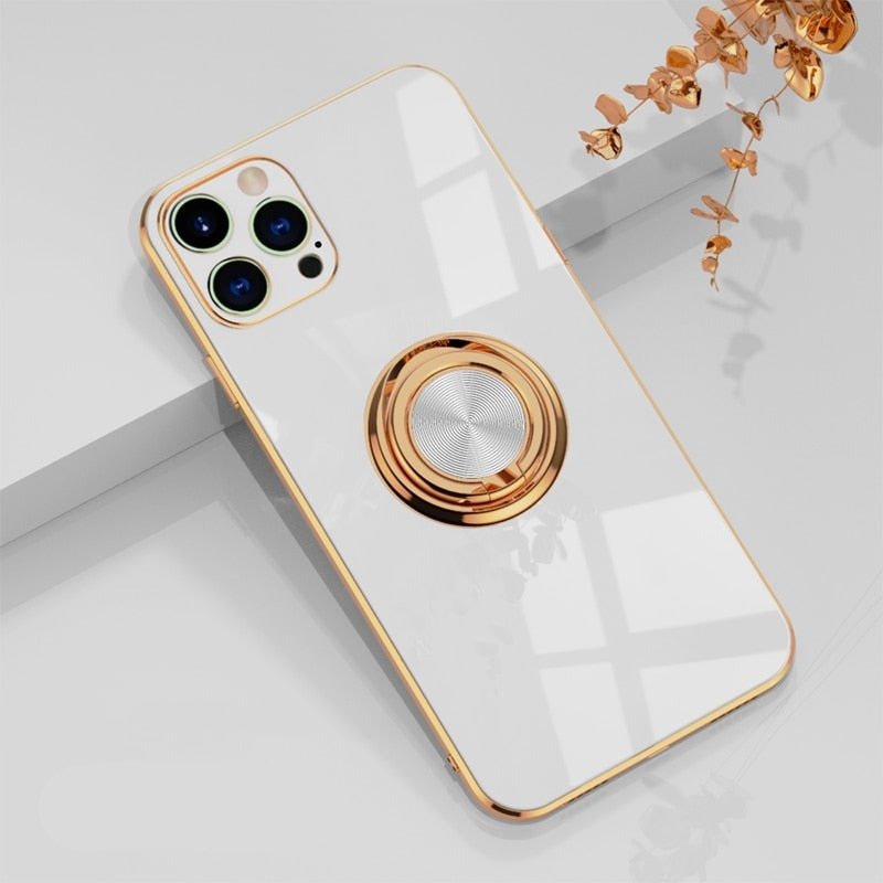 Lisslune | iPhone Case with Metal Stand Ring