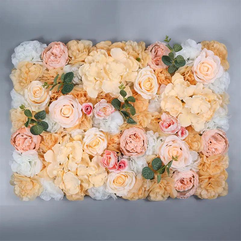 Lisslune | Elegant Flower Wall Art Handmade with Cotton, Silk and Artificial Flowers