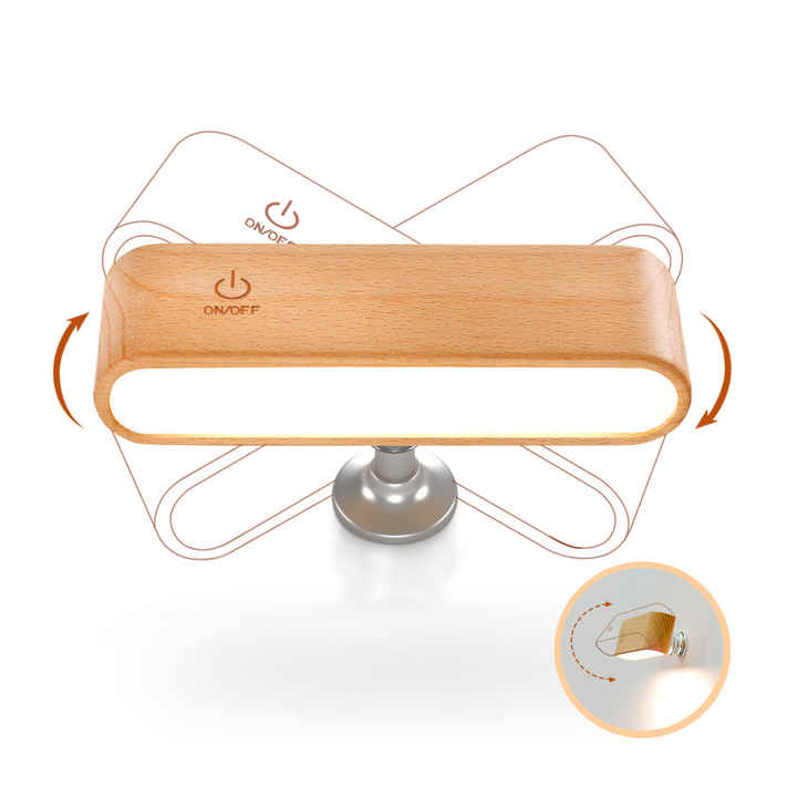 Lisslune | VersiRotate - Minimalistic rechargeable wooden lamp