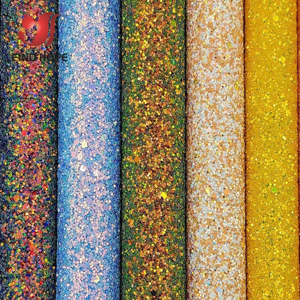Lisslune | Shiny Gem Star Chunky Glitter Synthetic Leather - Premium Craft Vinyl