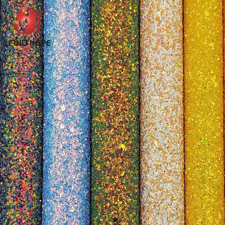 Lisslune | Shiny Gem Star Chunky Glitter Synthetic Leather - Premium Craft Vinyl