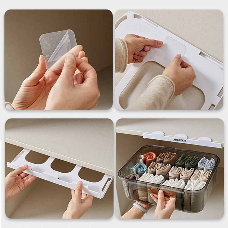 Lisslune | Sock Sorter Under Desk Hidden Drawer